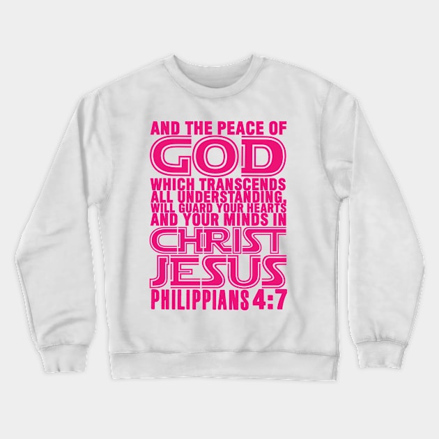 Philippians 4:7 Crewneck Sweatshirt by Plushism